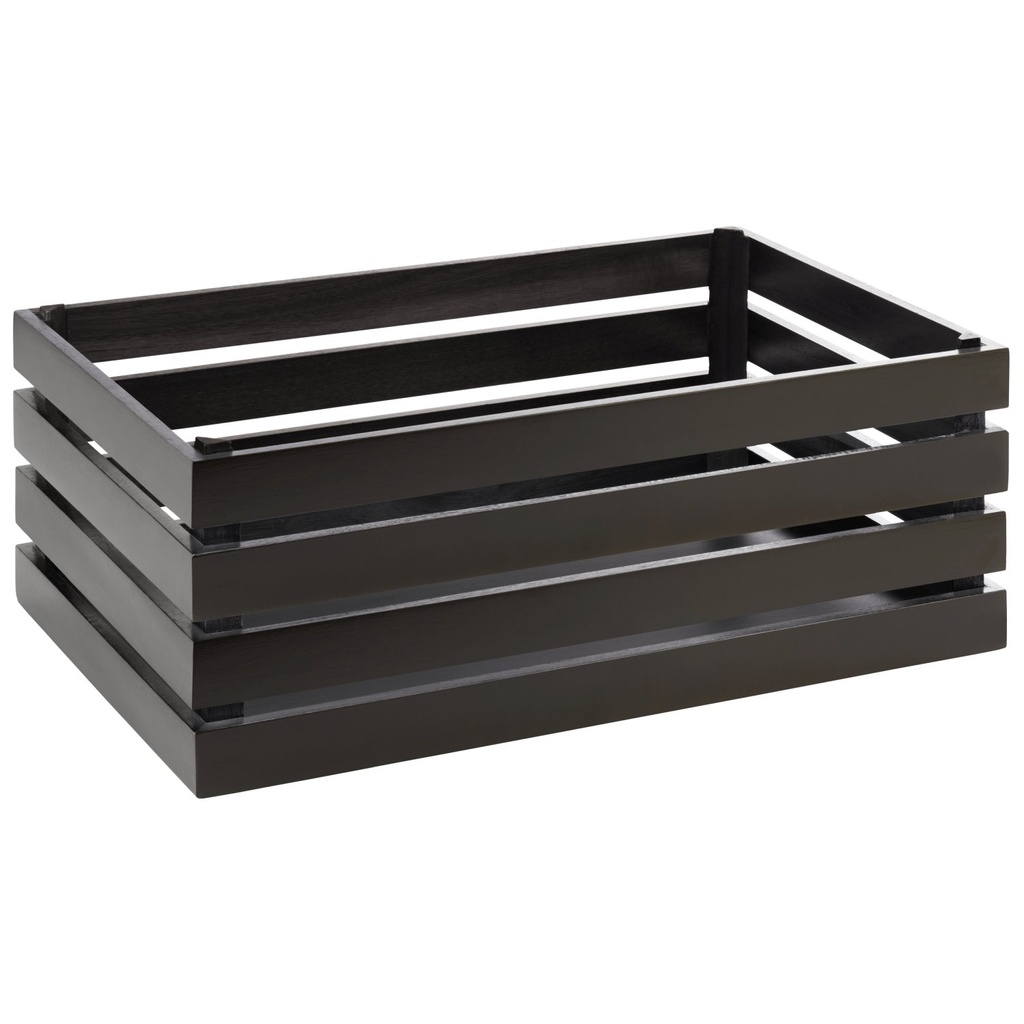 Acaciahouten box geschikt voor GN 1/1 55.5x35.0x20.0cm Superbox zwart