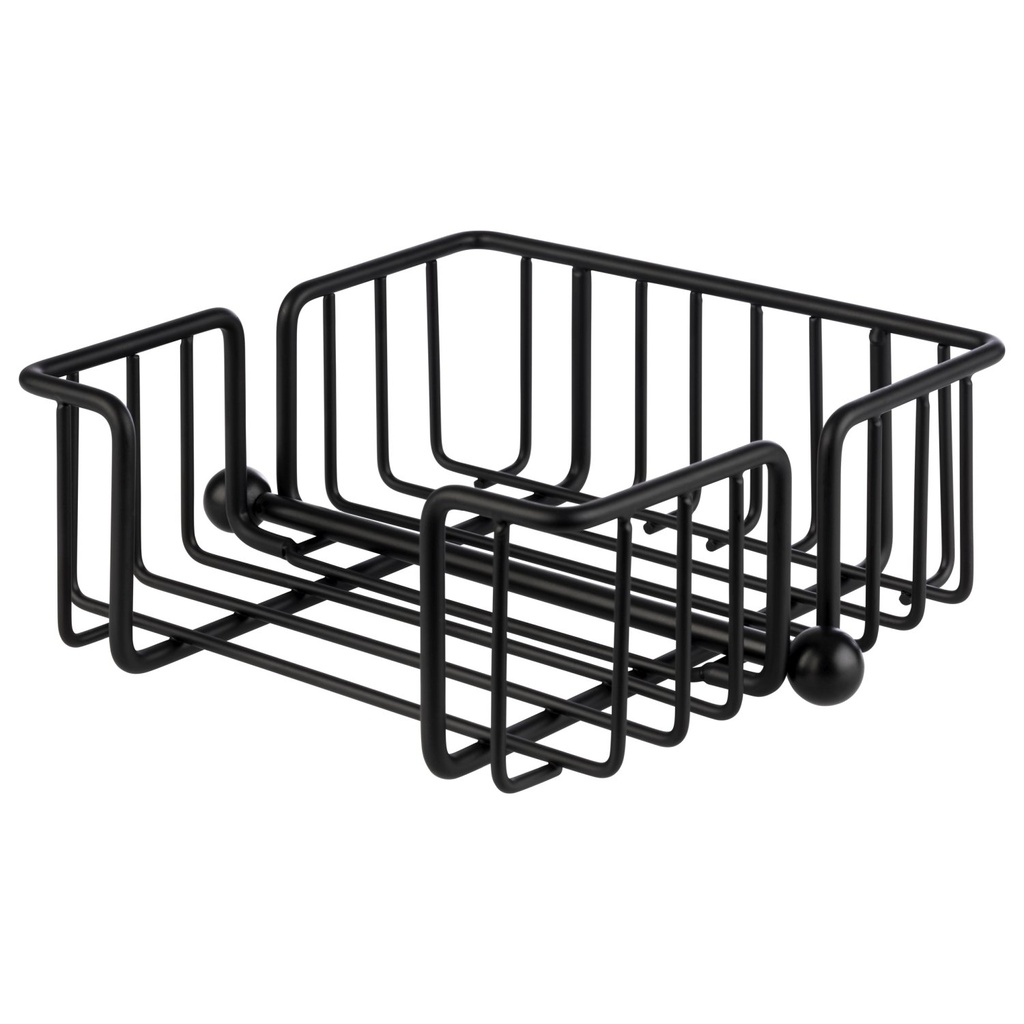 Metalen servettenhouder 19.0x19.0x7.5cm Urban zwart