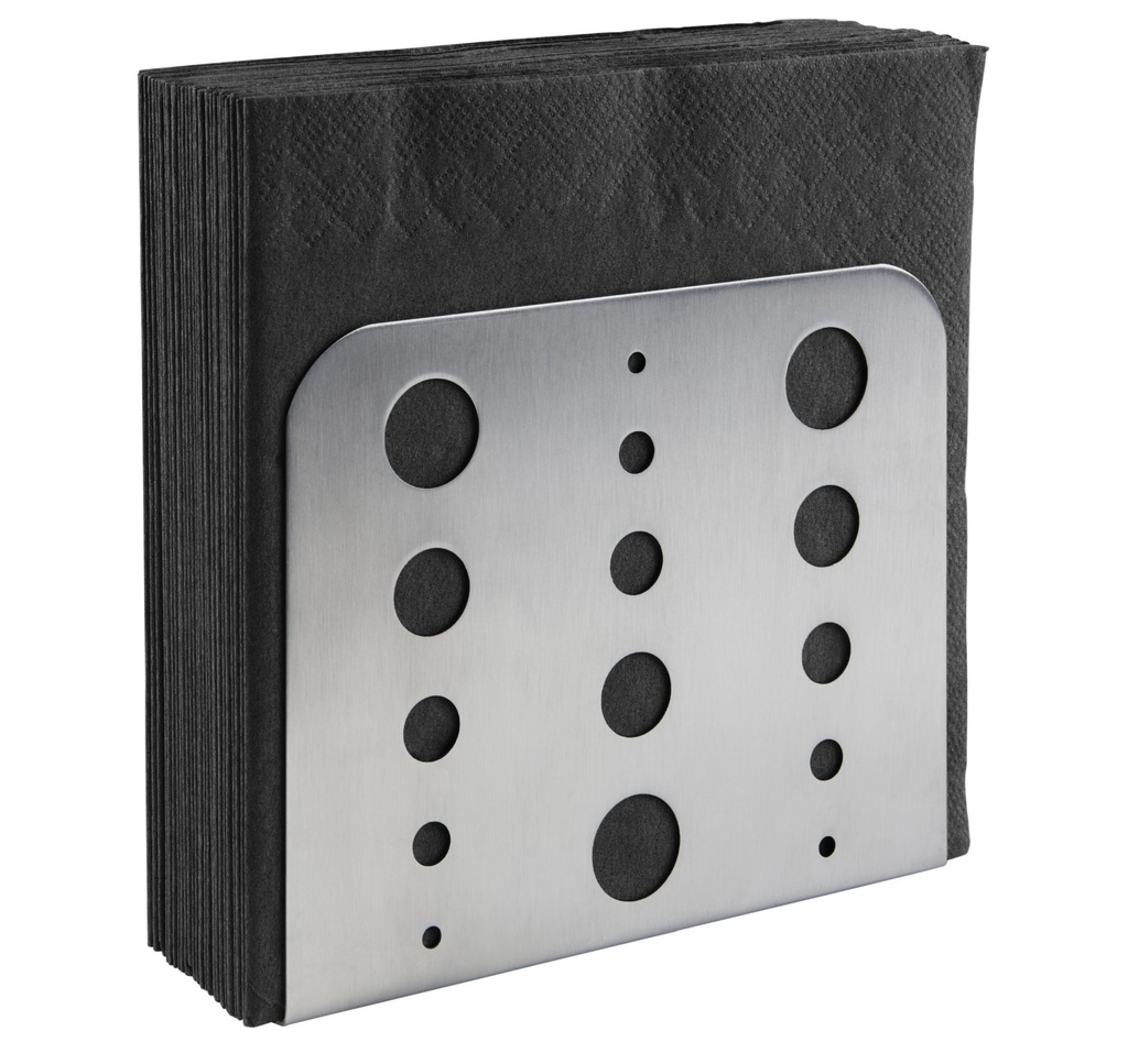 Servettenhouder 15.0x4.5x12.5cm rvs satijngepolijst