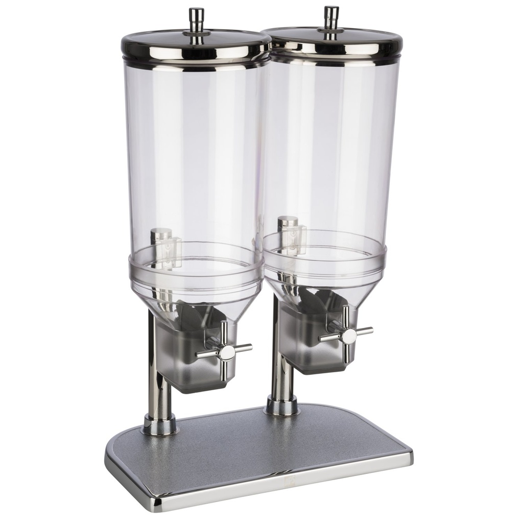 Graandispenser 21.5x34.5x54.0cm Fresh Easy SAN-reservoir rvs deksel gegoten zinken standaard
