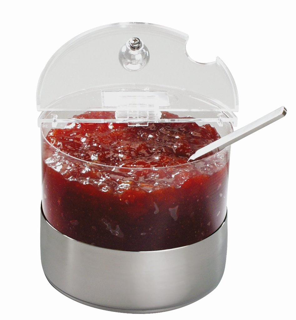 Mini Vershoud Koelbakje met Deksel Koelbaar van gepolijst 18/10 14.0x14.0x11.5cm Set van 4 RVS en Kunststof