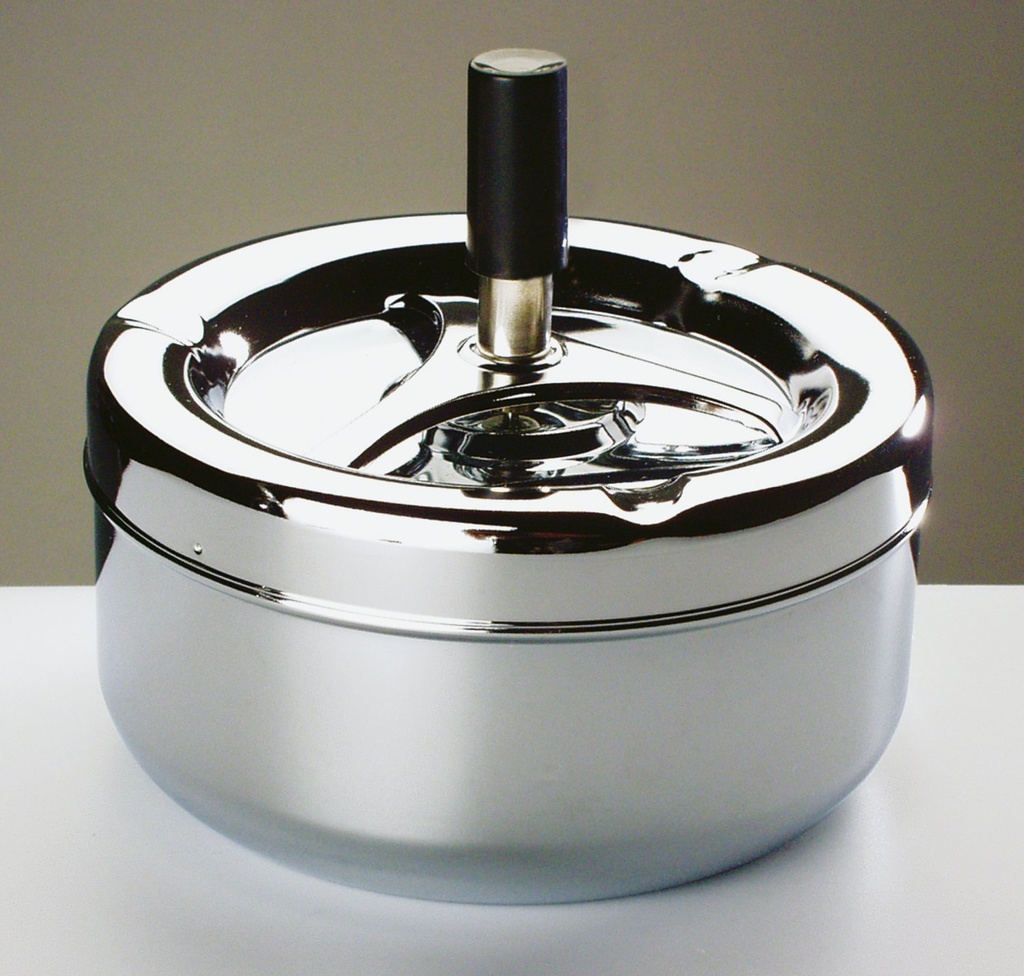 Drukasbak met draaimechanisme 13.0x13.0x12.0cm chroom