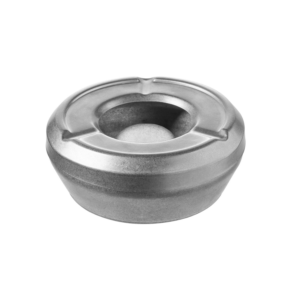 Asbak met windkap 9.8x9.8x4.3cm Forge RVS 18/8 vintage look