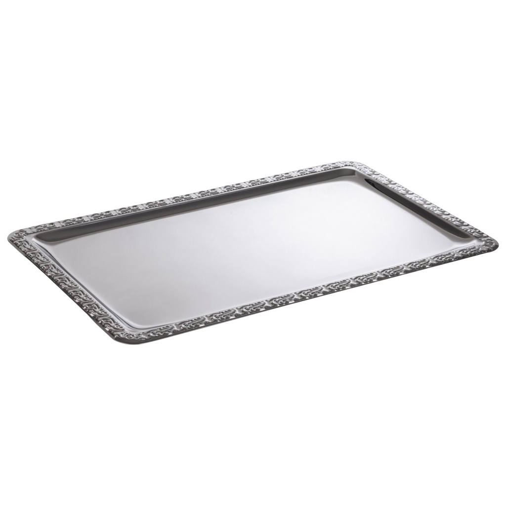 Serveerblad RVS met decorrand GN 1/1 54.0x34.0x2.0cm Mooier Eten