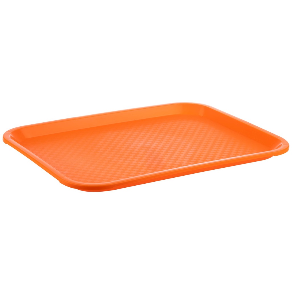 Antislip Stapelbaar Fastfood Serveerblad Oranje 35.0x27.0x2.0cm  Polypropyleen