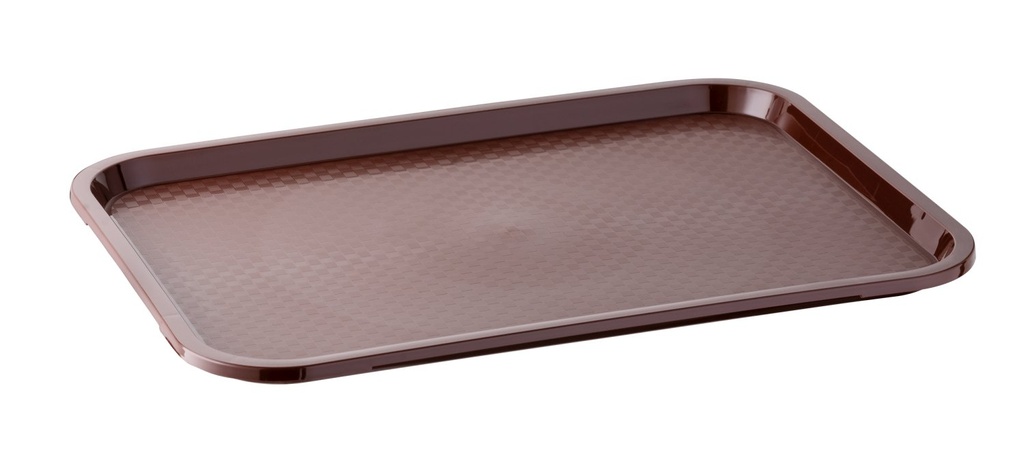 Fastfood Serveerblad GN 1/1 53.0x32.5x2.0cm Polypropyleen Bruin Antislip Stapelbaar