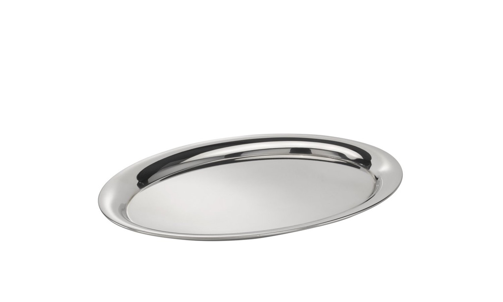 Dienblad ovaal 26.5x19.0x1.0cm Kaffeehaus rvs hoogglans gepolijst