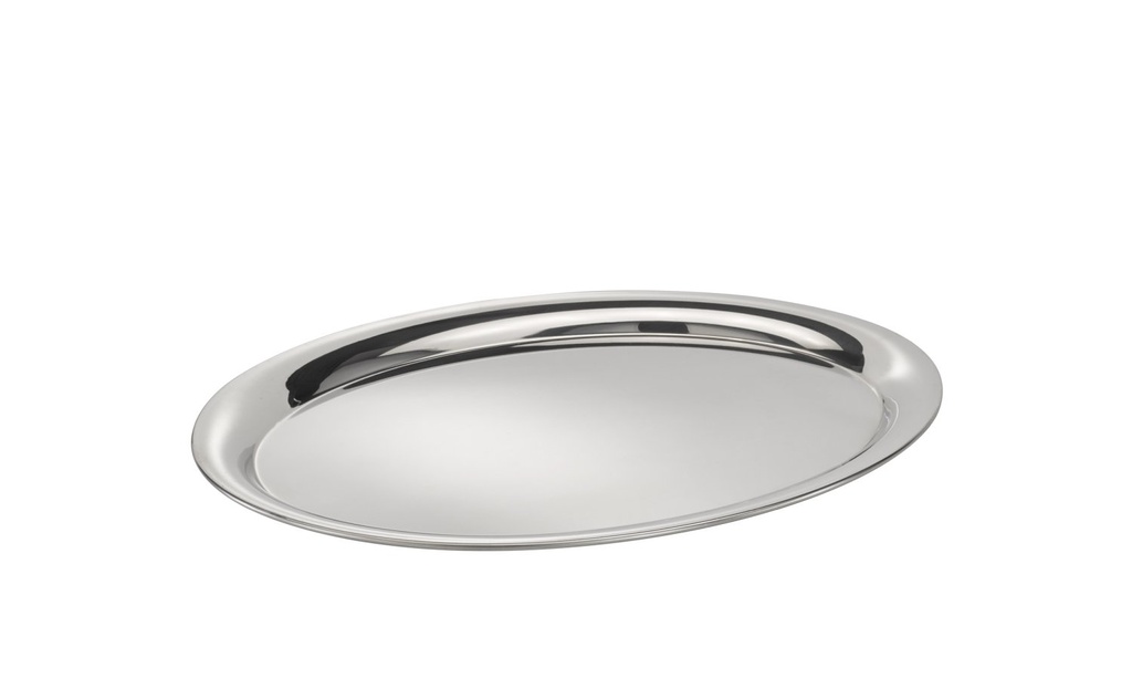 Ovaal dienblad 29.0x22.0x0.5cm Kaffeehaus 18/8 RVS hoogglans gepolijst rolrand