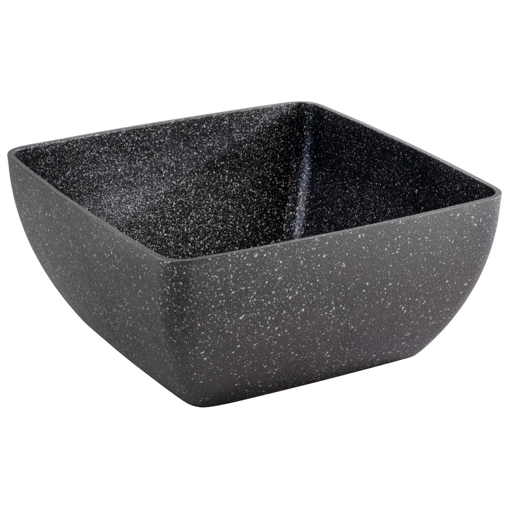 Kom aluminium antiaanbaklaag 3.8 liter 25.0x25.0x12.0cm Frostfire zwart zilver
