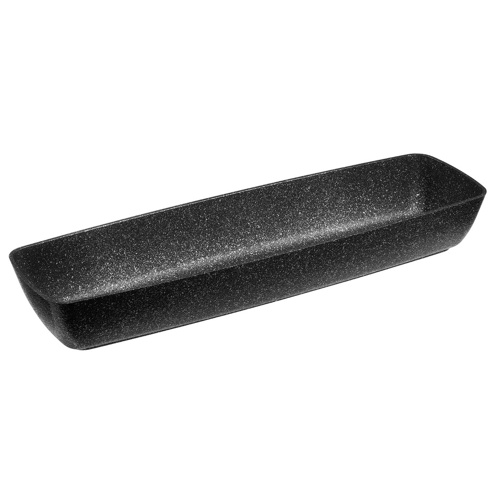 Schaal GN 2/4 4.25 liter 53.0x16.2x7.5cm Frostfire zwart aluminium met zwart-zilver anti-aanbaklaag