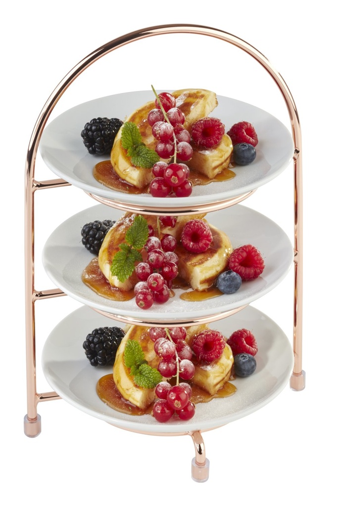 Etagère 3 borden 18.5x15.5x26.0cm koperkleurig