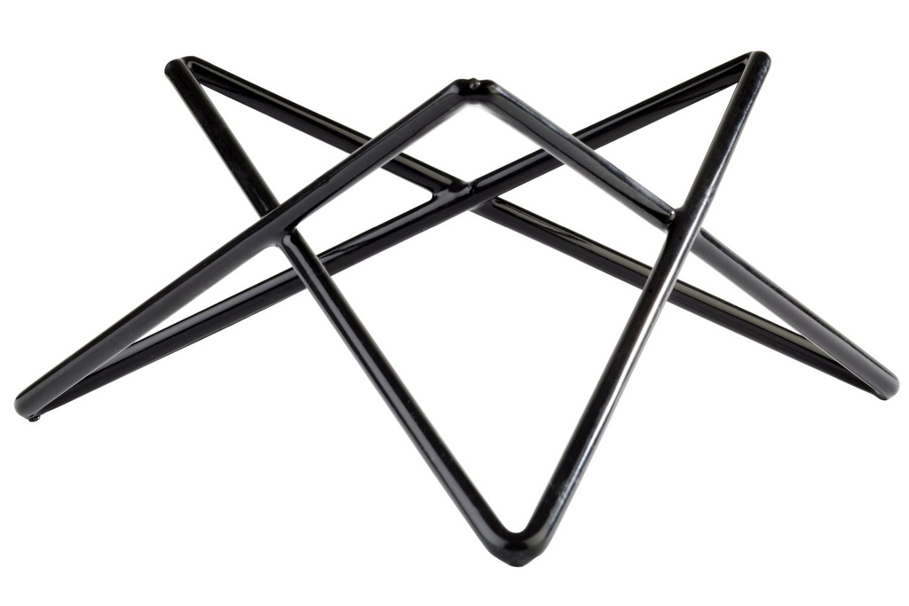 Buffetstandaard 26.0x26.0x10.5cm Prisma zwart metaal PVC met antislipcoating