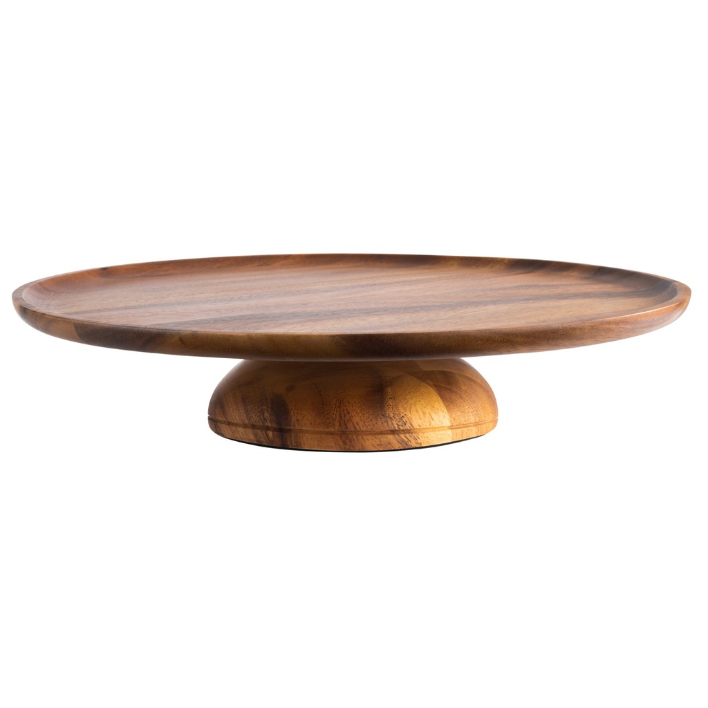 Taartstandaard Ø 38.5xH 8.0cm Geolied acaciahout
