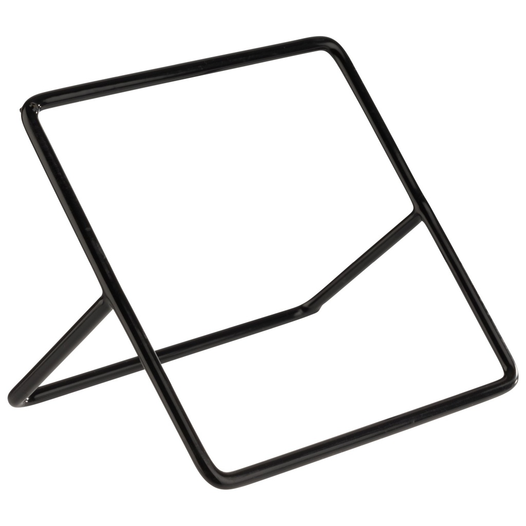 Buffet standaard vierkant metaal PVC 12.0x12.0x7.0cm zwart met zwarte antislipcoating