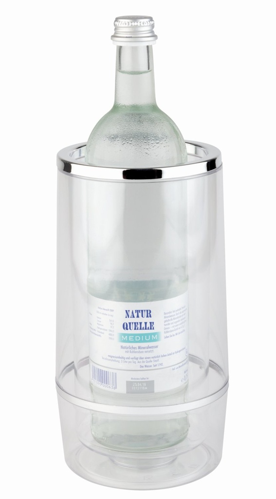 Flessenkoeler Buiten Ø 12.0xBinnen Ø 10.0xHoogte 23.0cm Acrylglas Transparant