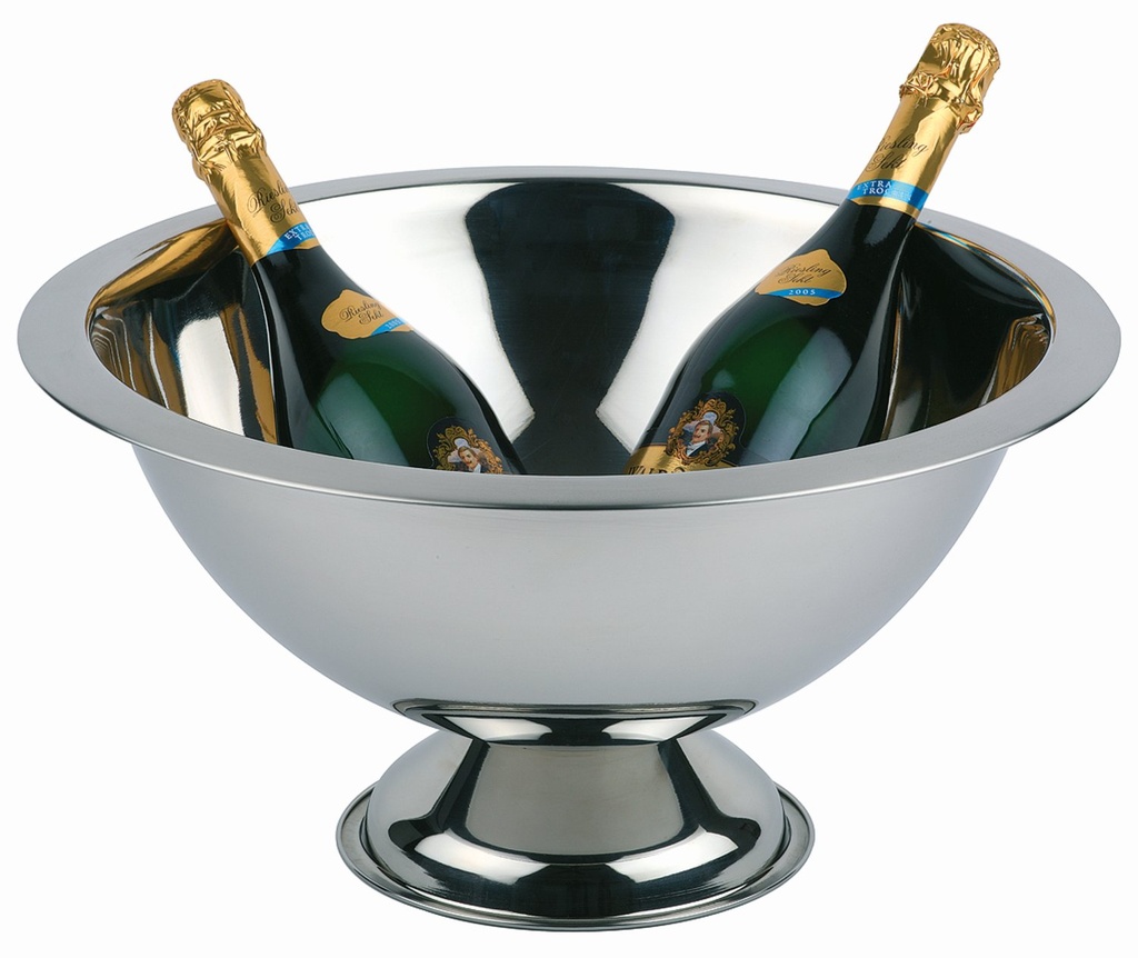 Champagnekoeler gepolijst met matte rand Ø ca. 45.0x23.0cm RVS