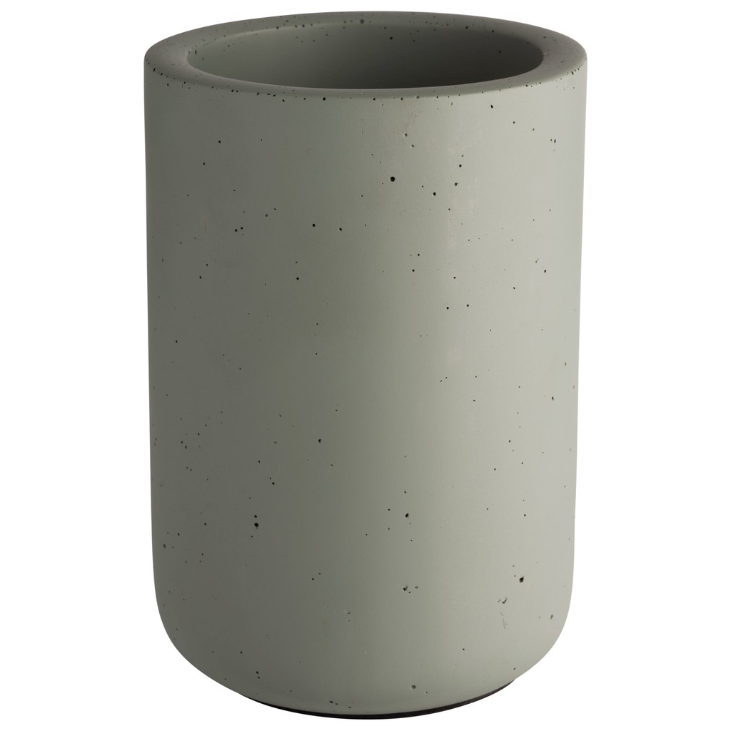 Betonnen flessenkoeler flesdiameter 10.0 cm 12.0x12.0x19.0cm lichtgroene binnenzijde
