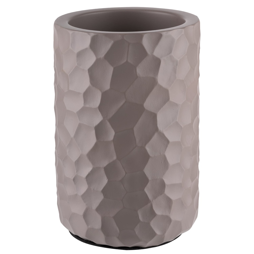 Flessenkoeler 12.0x12.0x19.0cm Betongrijs met krasvrije onderzijde en binnenmaat Ø10.0cm