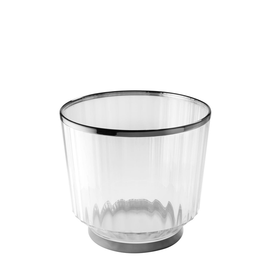 Wijn- en Champagnekoeler 10.0 liter 28.0x28.0x25.0cm Aureo met polycarbonaat rand en 18/8 RVS voetring