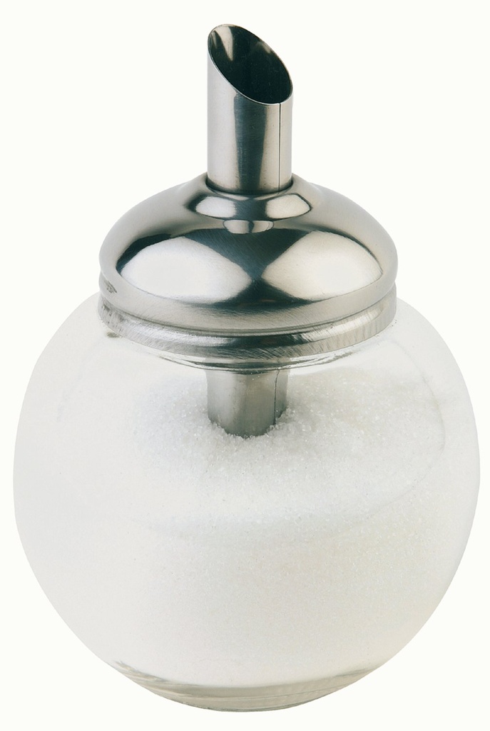 Suikerdispenser 150.0 ml rond Ø 8.5x12.0cm rvs glas