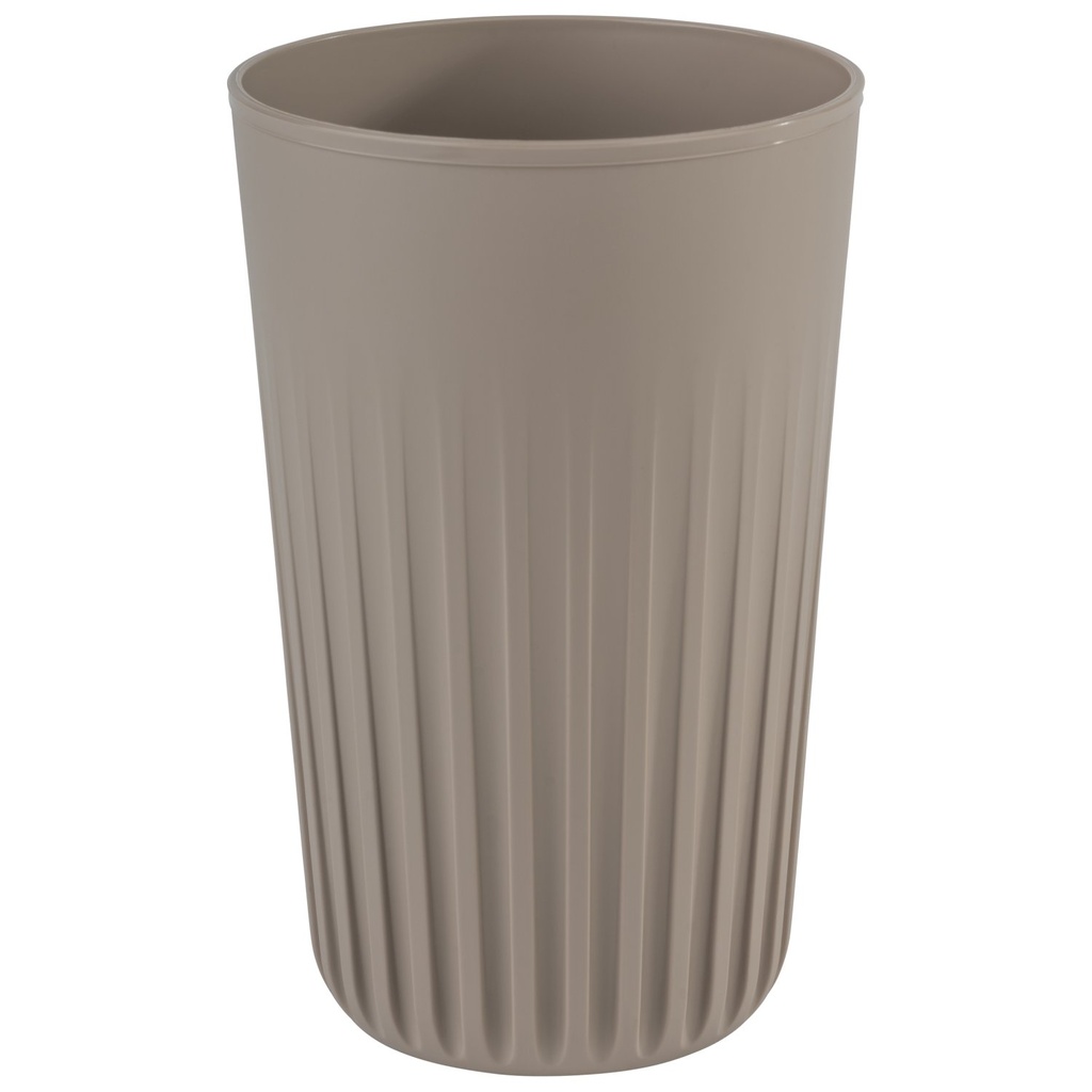 Herbruikbare To-go Beker 400.0ml 8.5x8.5x13.5cm Mokka met Inkepingrand zonder Deksel Polypropyleen