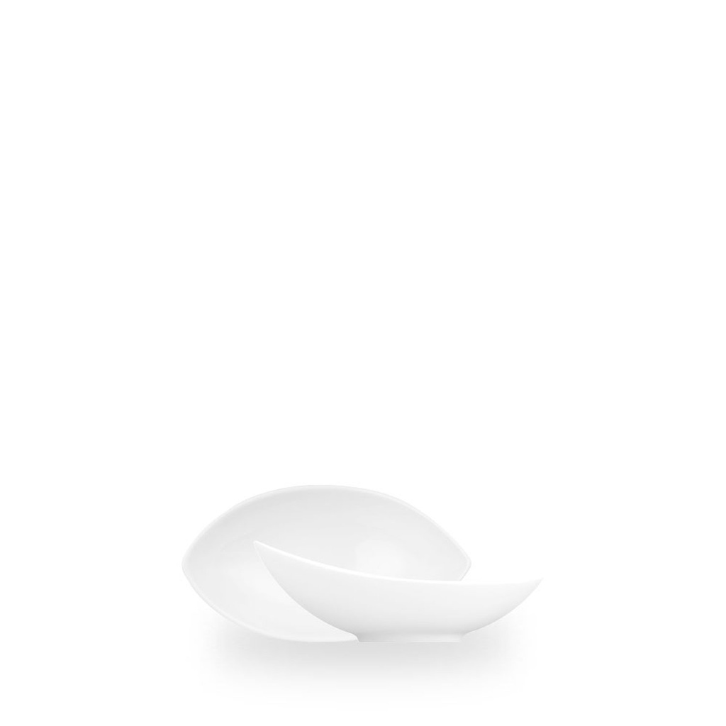 Schaal ovaal 16.0cm 14.2cl Tear dishes alchemy balance white Churchill