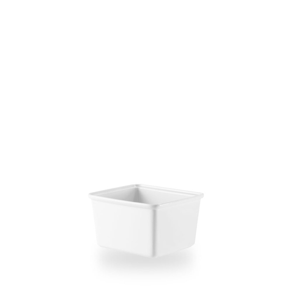 Schaal rechthoek 19.4cm x 18.0cm h 11.5cm Counter serve white cookware Churchill