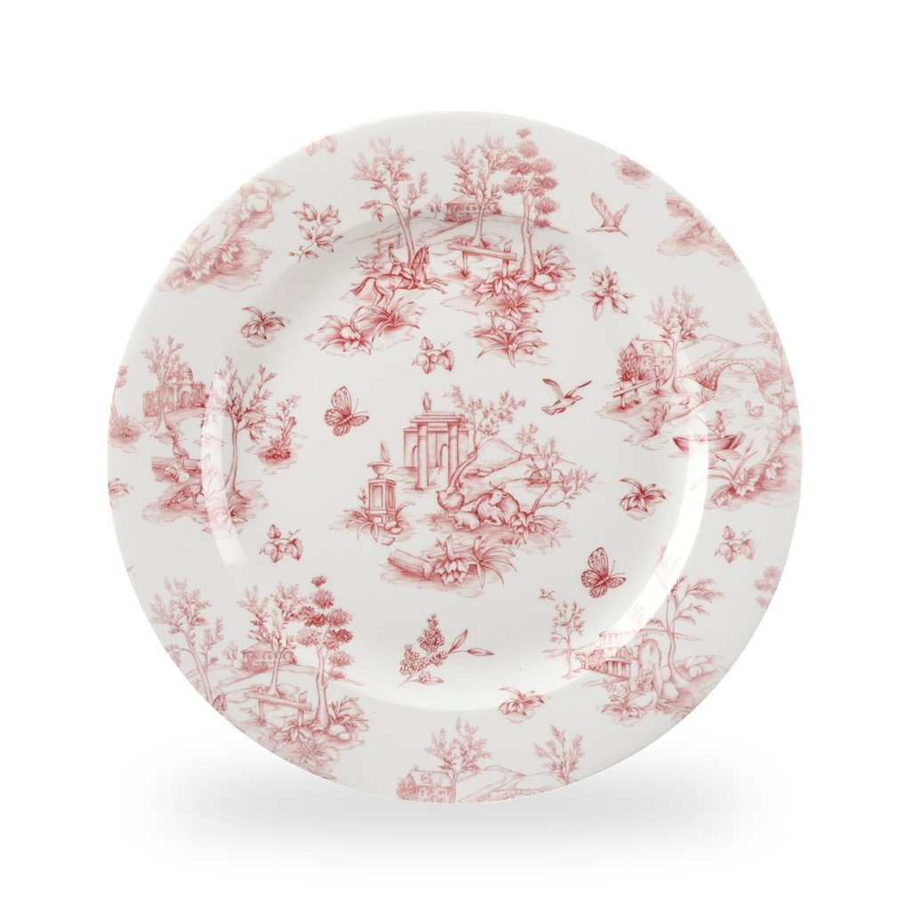 Bord plat 30.5cm Vintage Prints Toile Cranberry Churchill