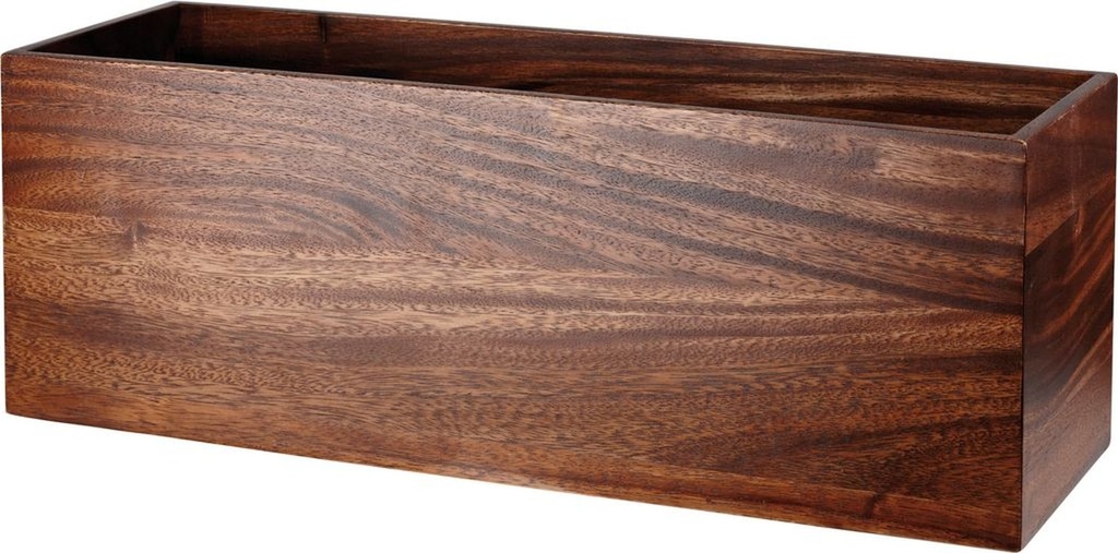 Schaal rechthoek 38.0cm x 12.0cm h 10.0cm Warm Acacia Wood Churchill