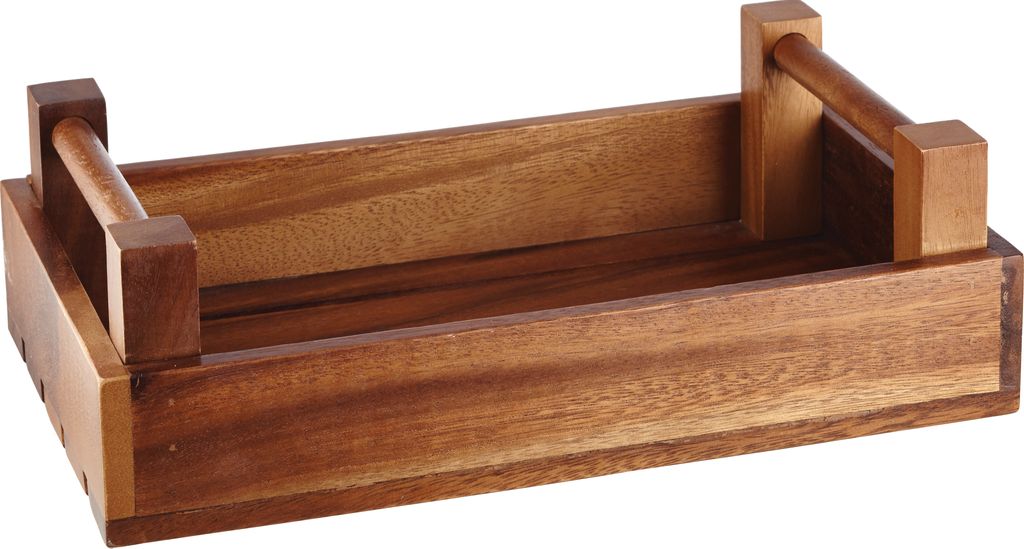 Schaal rechthoek 33.0cm x 20.0cm h 10.0cm Warm Acacia Wood