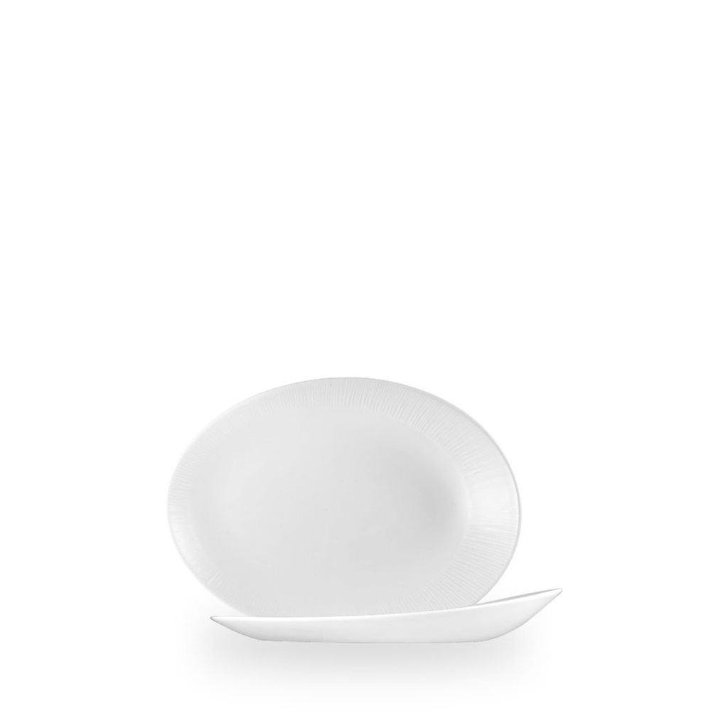 Bord coupe 19.5cm x 15.0cm h 2.5cm Bamboo ceramic Churchill