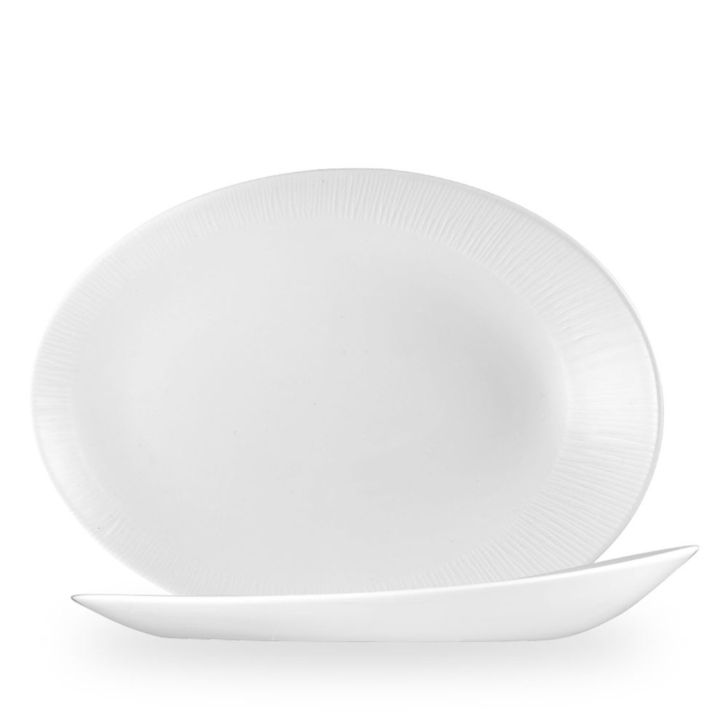 Schaal ovaal 34.5cm x 26.3cm h 5.0cm Bamboo Ceramic Churchill