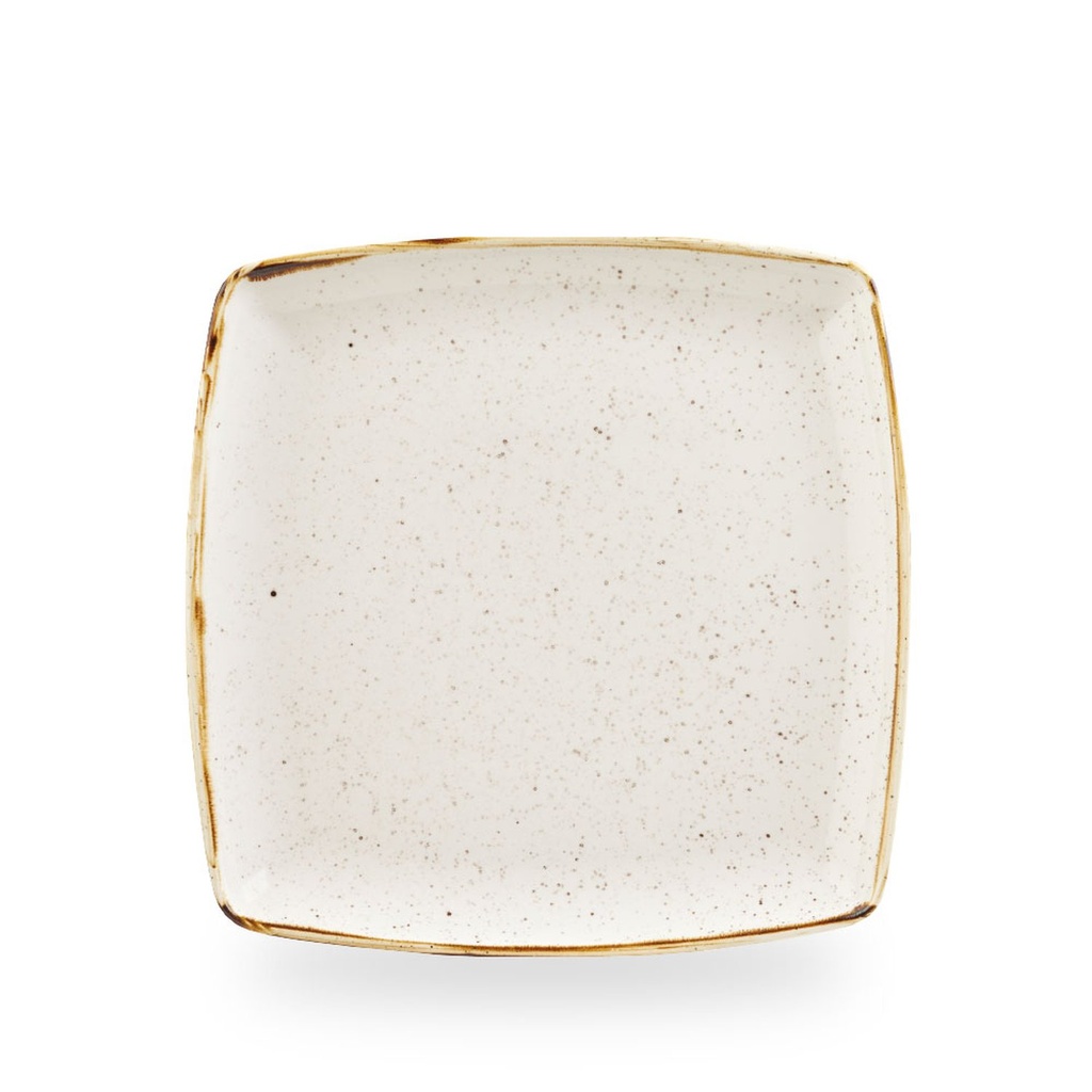 Bord diep 26.8cm x 26.8cm Stonecast Barley White Churchill