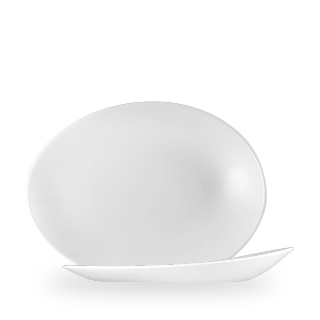 Bord coupe 29.0cm x 22.7cm h 3.8cm Orb white Churchill