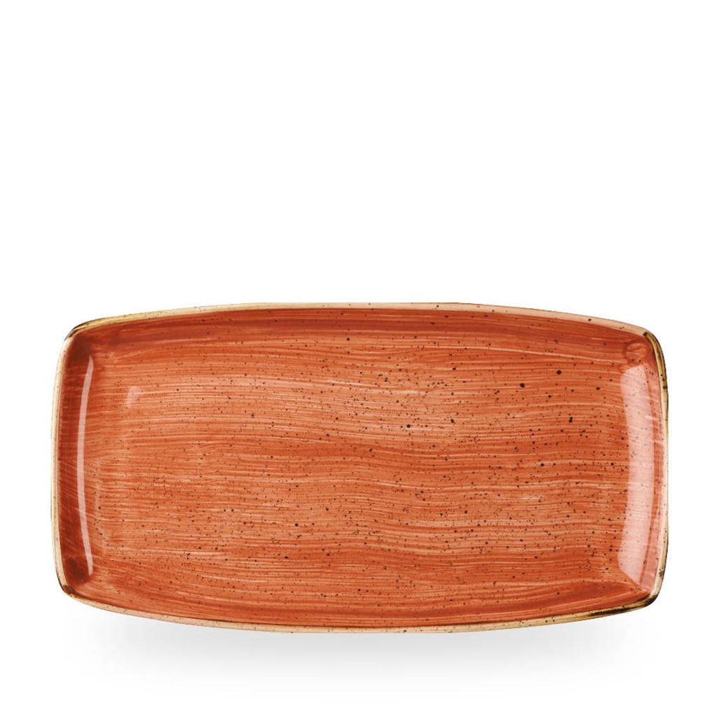 Schaal rechthoek 34.5cm x 18.5cm Stonecast Spiced Orange Churchill