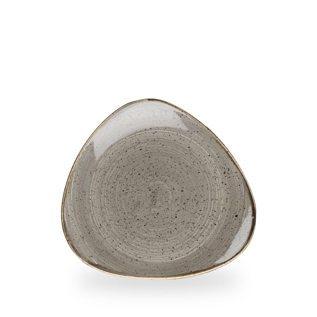 Bord plat driehoek 24.5cm Stonecast Grey Churchill