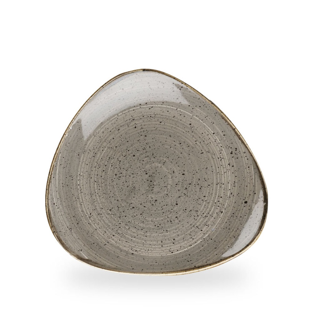 Bord plat driehoek 28.5cm Stonecast Grey Churchill