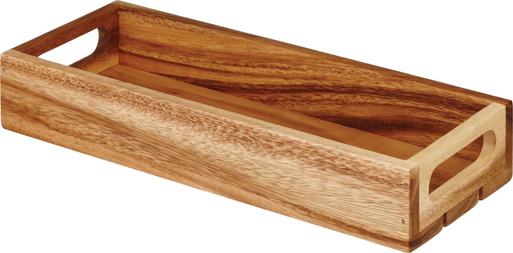 Schaal rechthoek 30.0cm x 11.8cm h 4.8cm Natural Acacia Wood Churchill