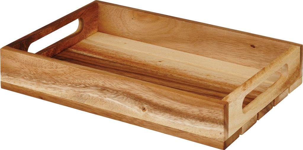 Schaal rechthoek 30.0cm x 20.0cm h 4.8cm Natural Acacia Wood Churchill