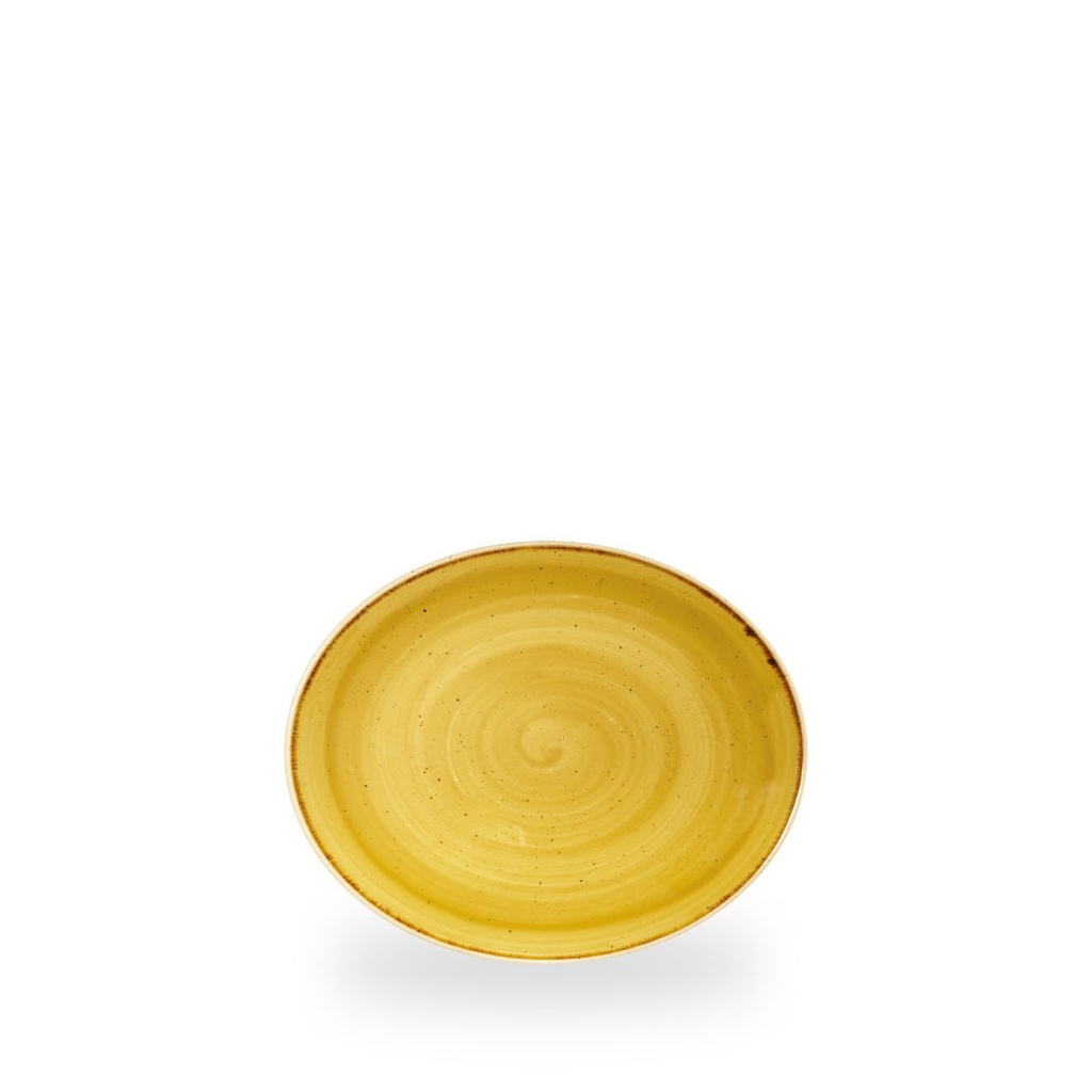 Bord coupe 19.2cm x 16.0cm Stonecast Mustard Churchill
