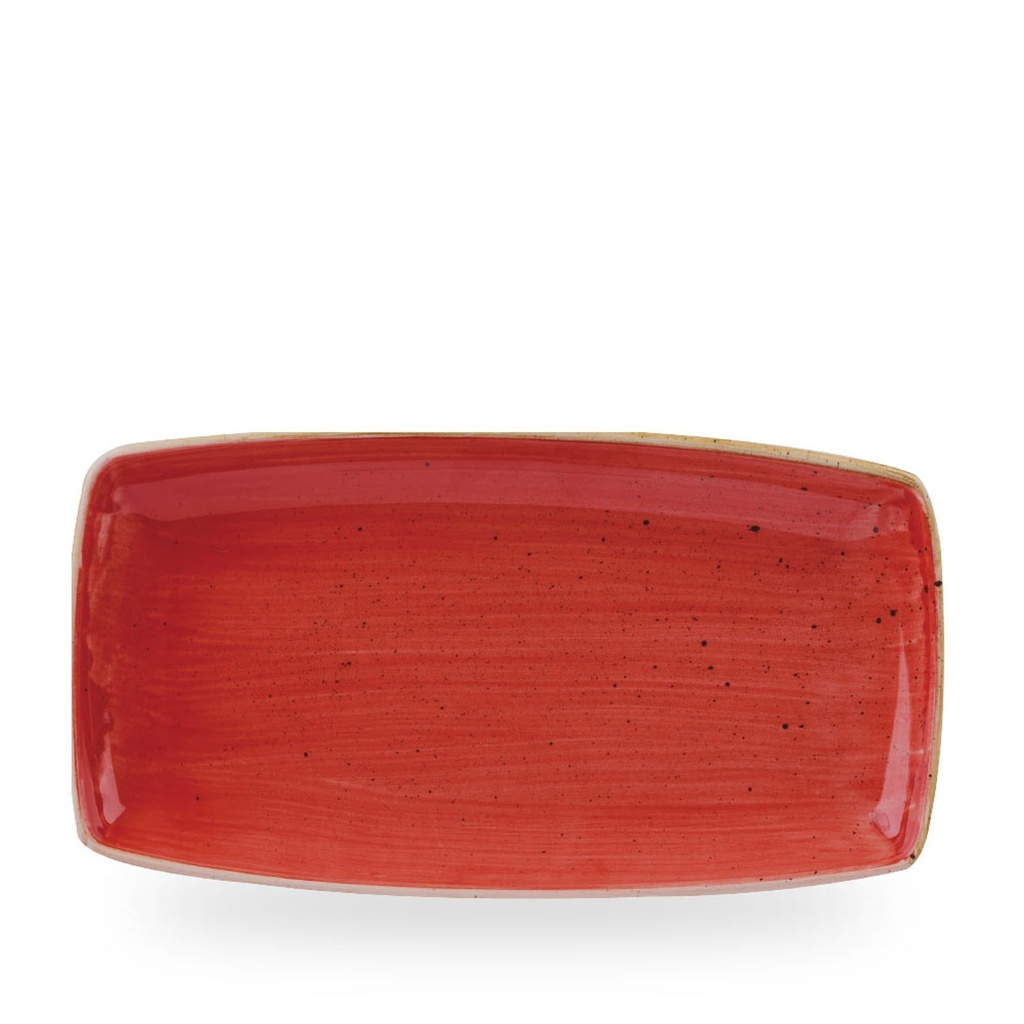 Schaal rechthoek 34.5cm x 18.5cm Stonecast Berry Red Churchill