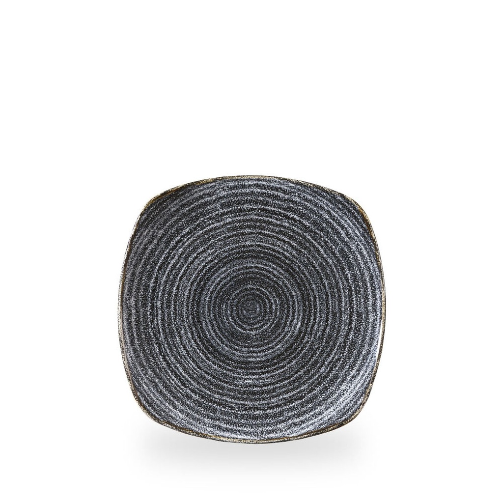 Bord plat 21.5cm x 21.5cm Studio Prints Homespun Charcoal Black Churchill