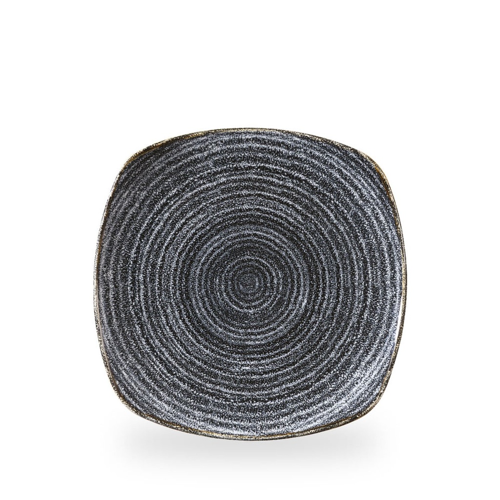 Bord plat 25.2cm x 25.2cm Studio Prints Homespun Charcoal Black Churchill