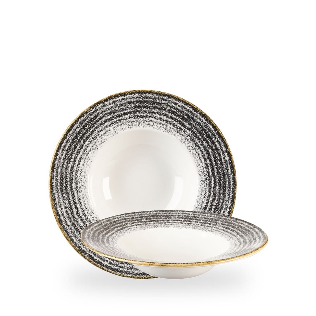 Bord diep 24.0cm 28.4cl Studio Prints Homespun Charcoal Black Churchill