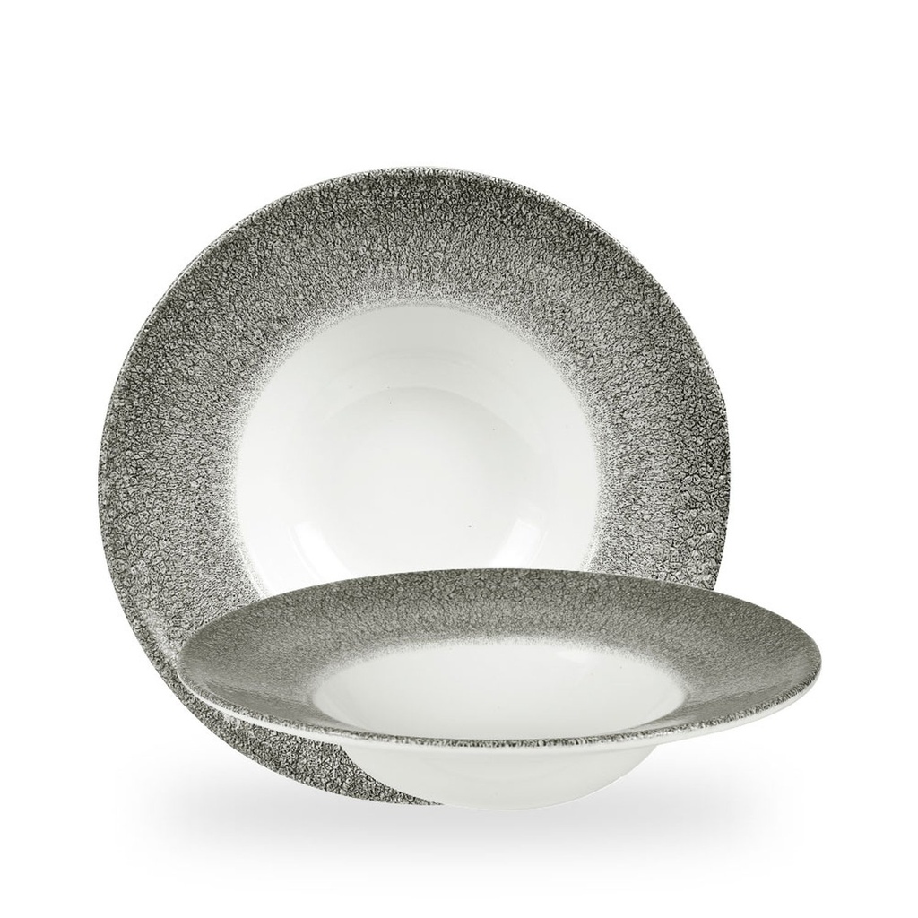 Bord diep 28.0cm 46.8cl Studio Prints Raku Quartz Black Churchill