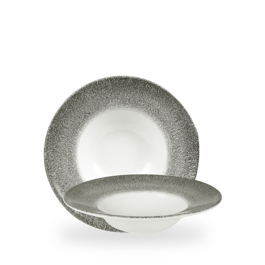 Bord diep 24.0cm 28.4cl Raku quartz black Churchill