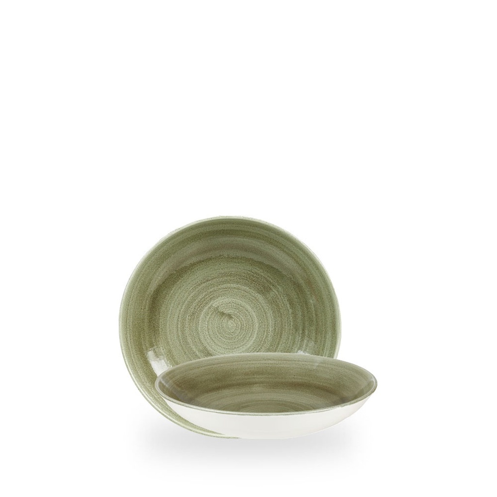 Bord coupe diep 18.2cm 42.6cl Stonecast patina burnished green Churchill