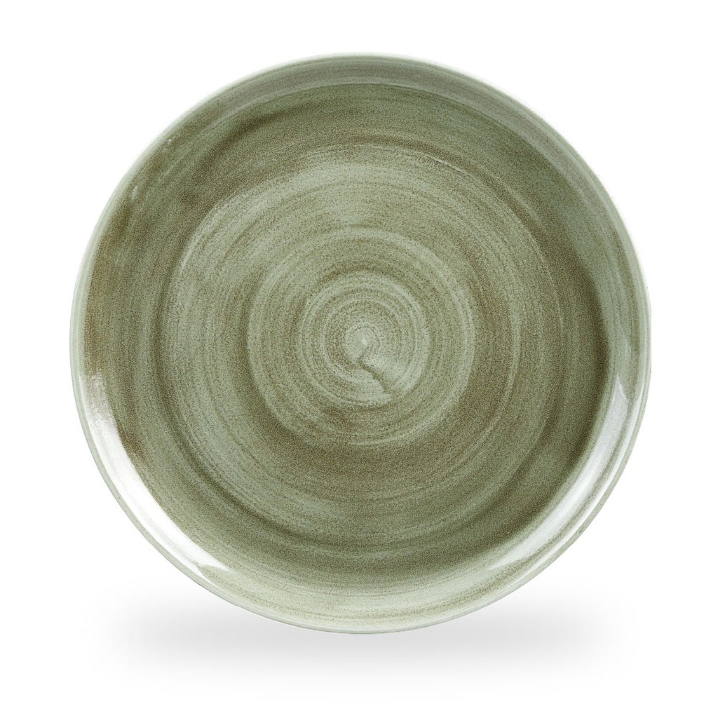 Bord coupe 32.4cm Stonecast Patina Burnished Green Churchill