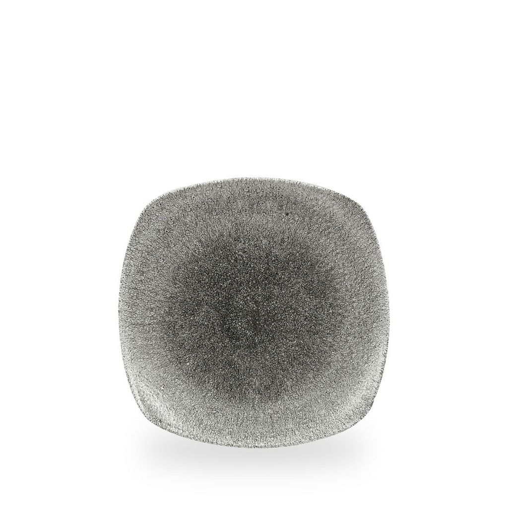 Bord plat 21.5cm x 21.5cm Studio prints raku quartz black Churchill