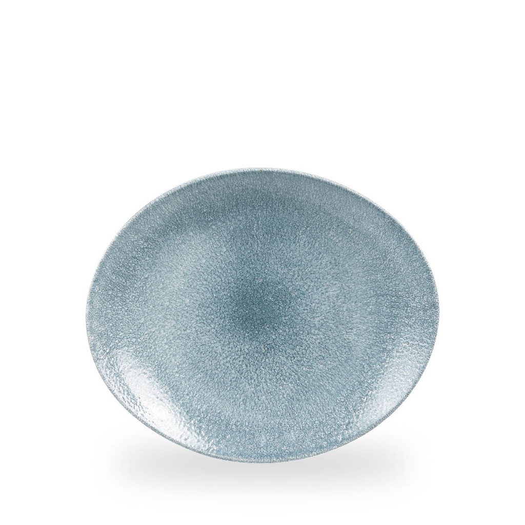 Bord coupe 27.0cm x 22.9cm Studio Prints Raku Topaz Blue Churchill